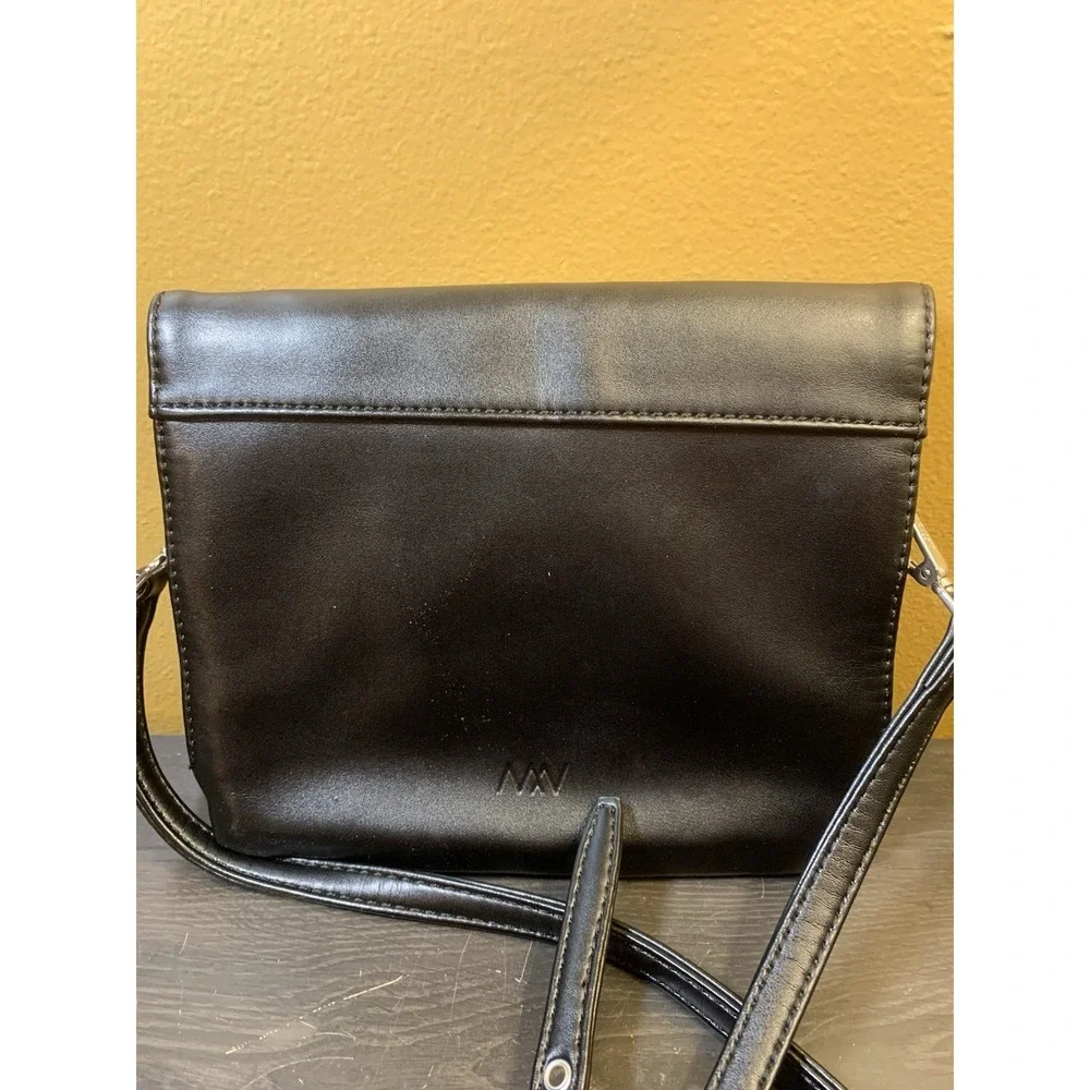 Matt & Nat HILEY Vegan Leather Crossbody Foldover Bag Purse Black Classic